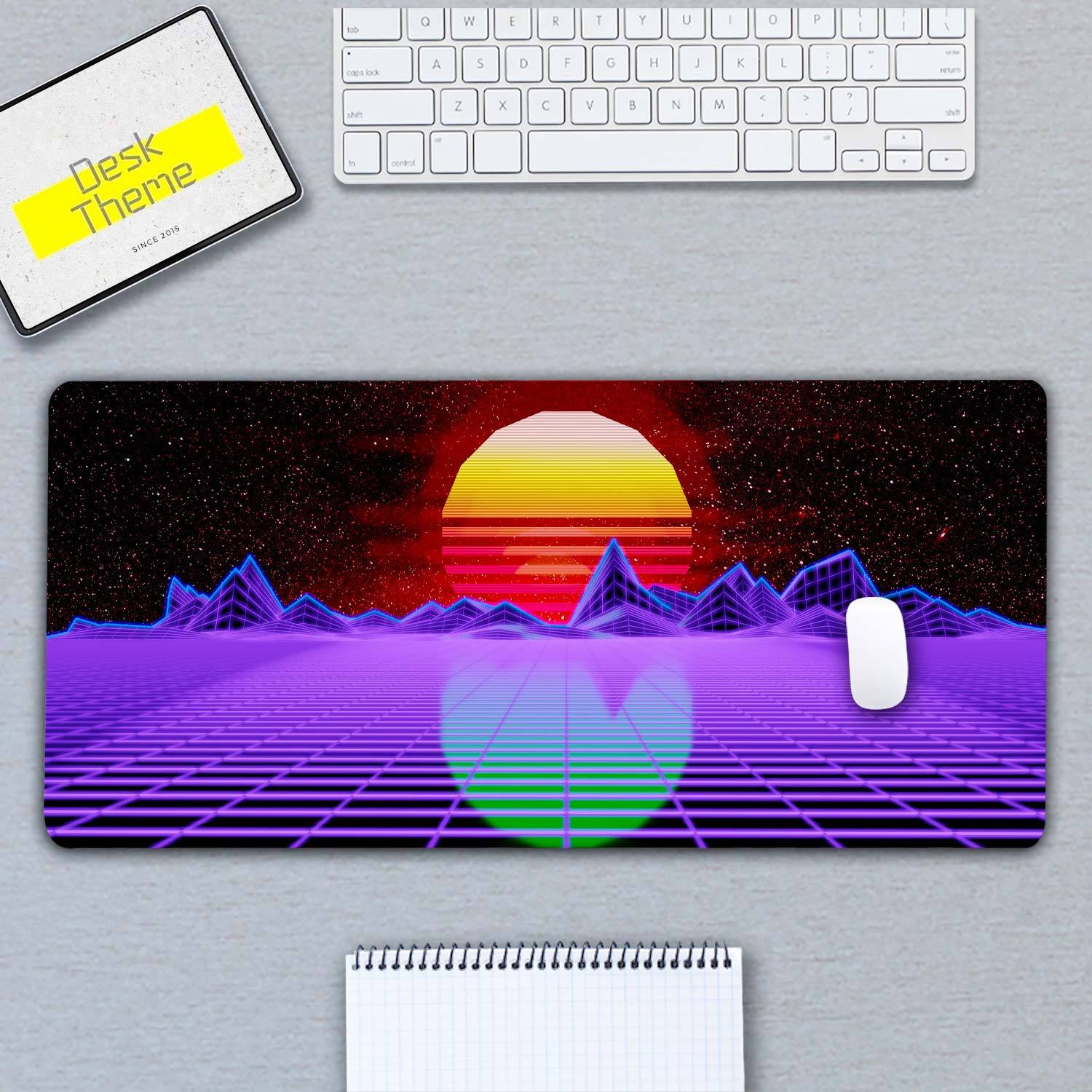 synthwave desk mat