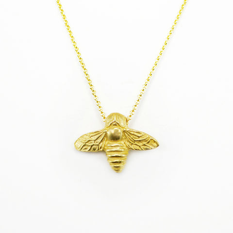 Golden Bronze Bee Pendant