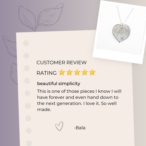 Linden Leaf Nature Jewelry Customer Review