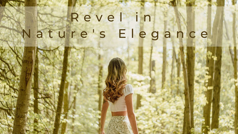 revel in natures elegance woman standing in nature soothing feeling