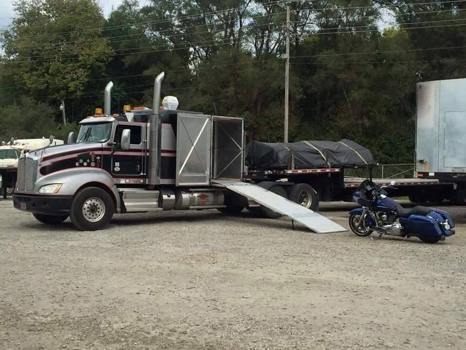 Semi Truck with a Garage LoadAll Motorcycle Loading Ramp Review