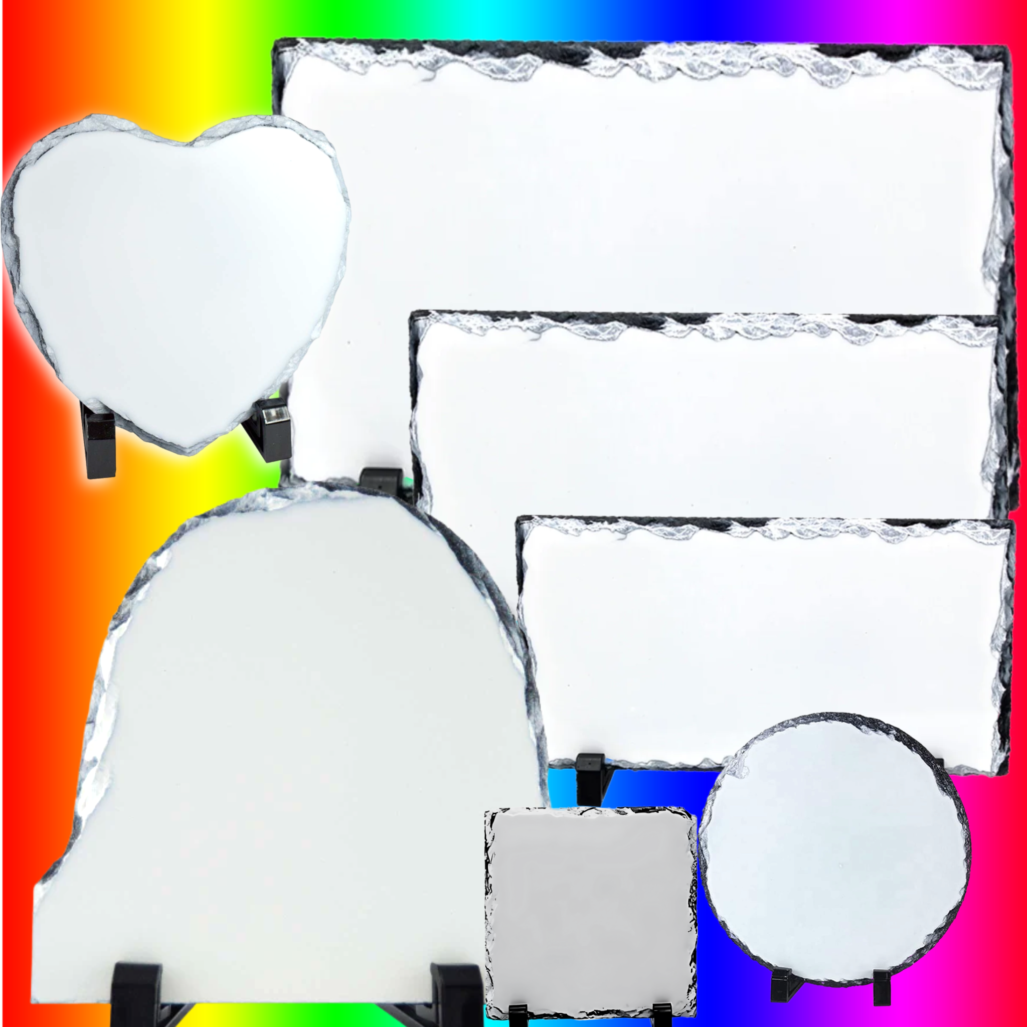 Sublimation ROCK SLATE PLAQUE (multiple variants)