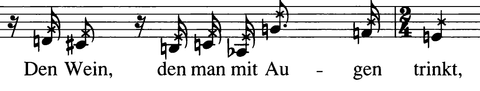 Example of Sprechstimme in Pierrot Lunaire