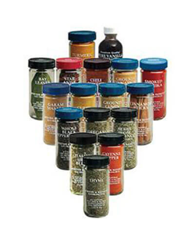 iSpice Spice Set with Spices Included Oregano, Basil Leaves, Rosemary,  Thyme Leaves, Ground Sage, Parsley Cayenne Pepper, Nutmeg, Coriander,  Cumin