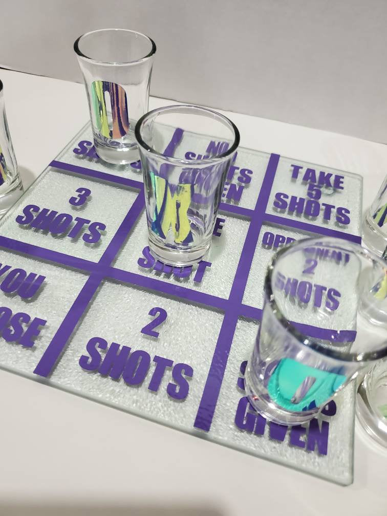 Boozy Tic Tac Toe Shot Glass Game