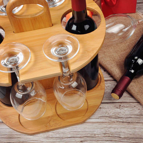 Golden Mean Picture. Wine rack with red wine drinking glasses.