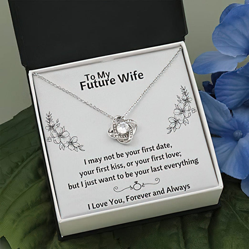 To My Future Wife Love Knot Necklace The Moment You Agreed To Marry Me -  Anvyprints - Personalized Gifts