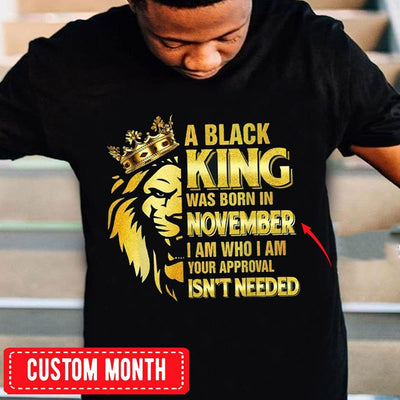 Gå op Surichinmoi klassisk November Birthday Shirts, A Black King Was Born In November, Lion  Personalized November Man T Shirt - Hope Fight
