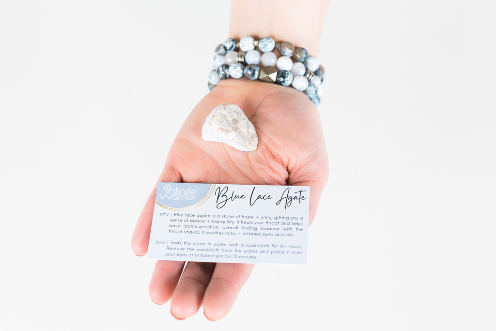 blue lace agate crystal bracelets | allergy relief