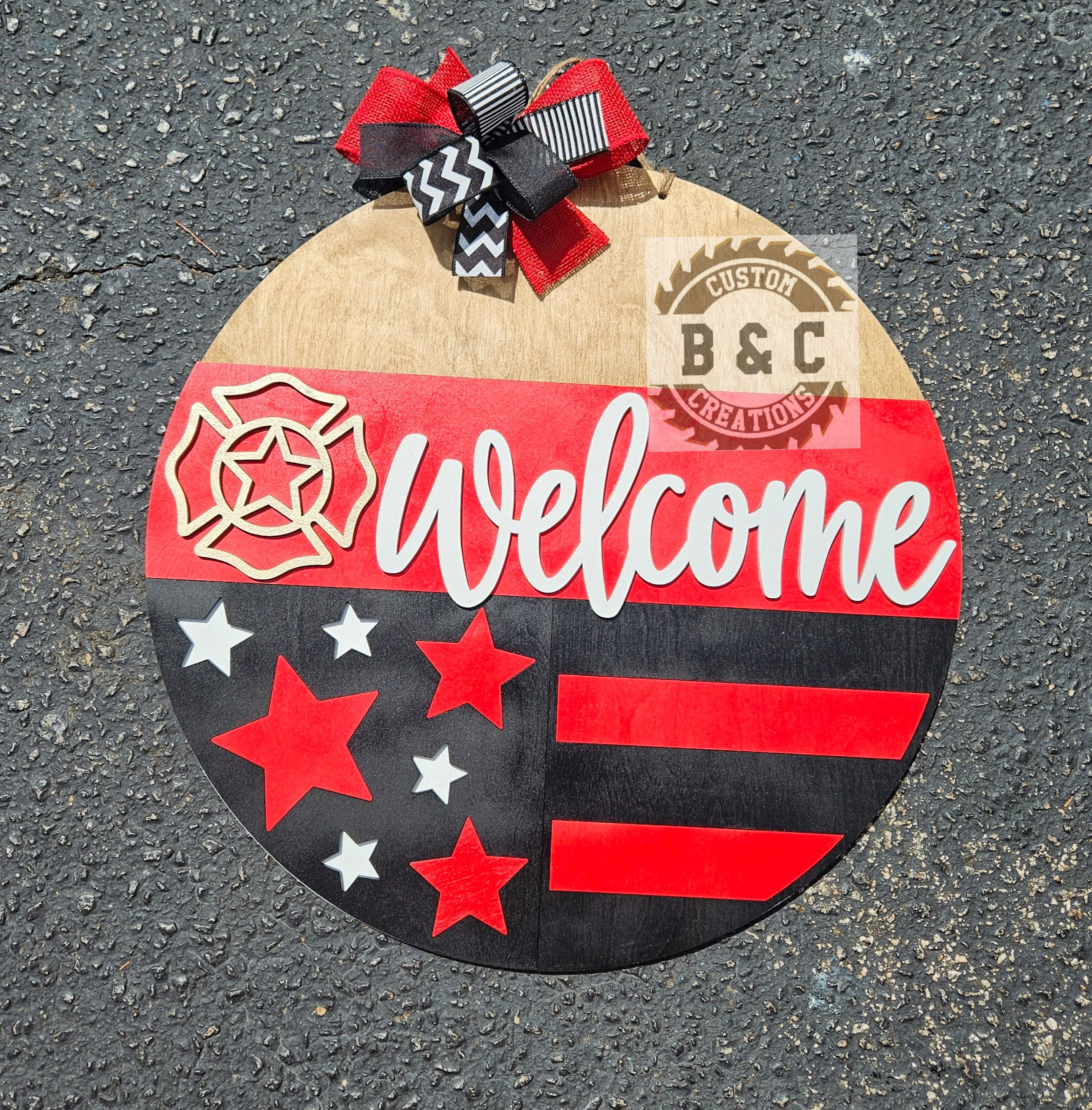 Firefighter Welcome Flag