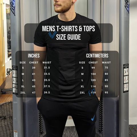 Men's TShirts & Tops - Size Guide