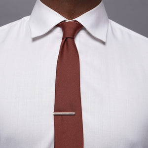 Solid Wool Burnt Orange Tie alternated image 3