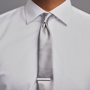 Solid Satin Silver Tie alternated image 3