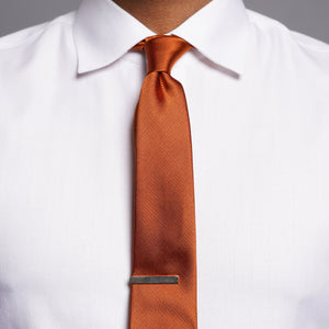 Grosgrain Solid Burnt Orange Tie alternated image 3