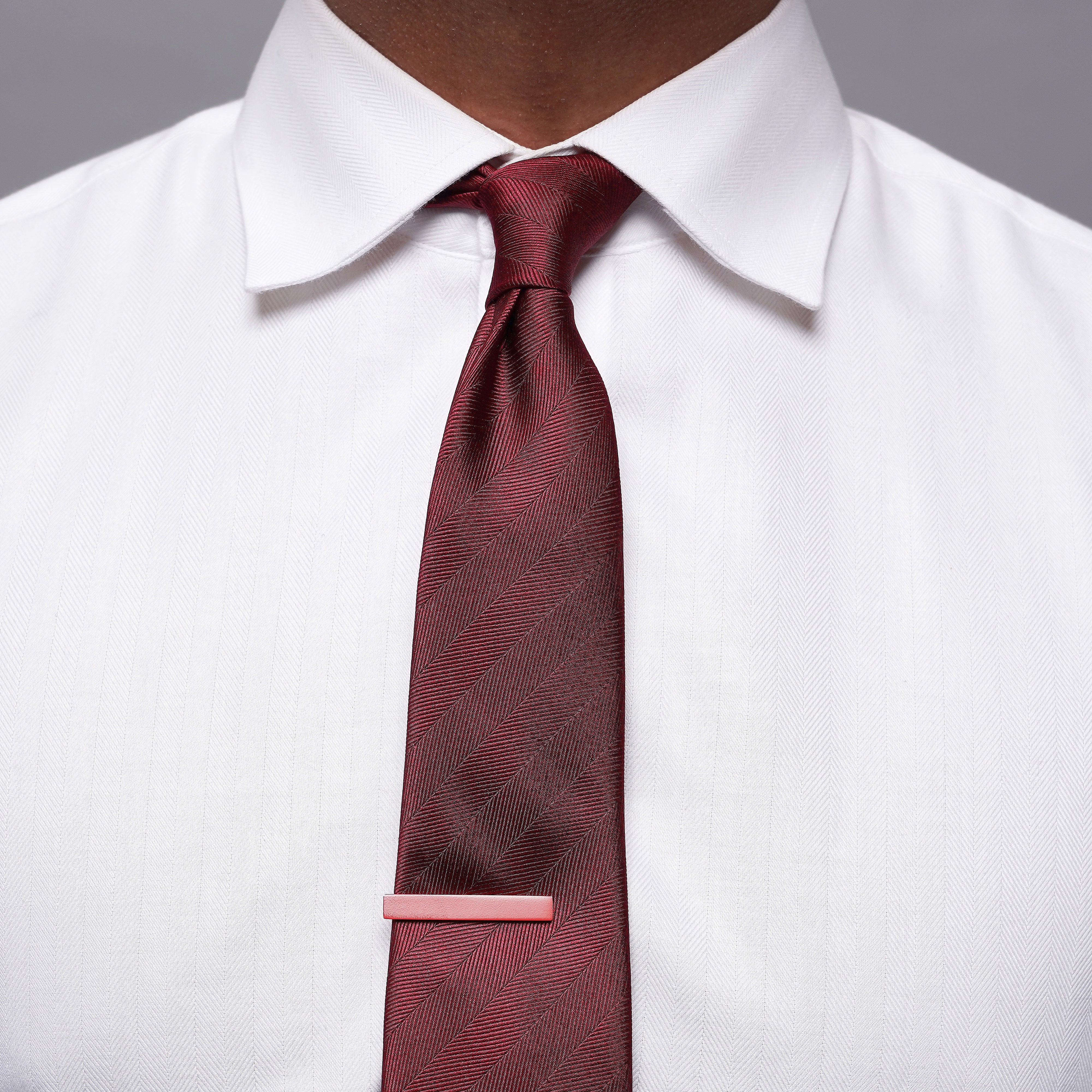 Herringbone Vow Red Bow Tie