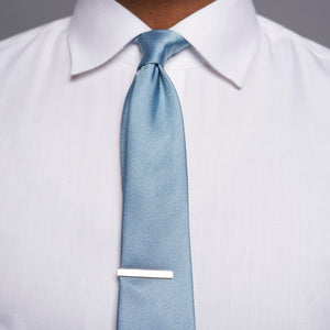 Grosgrain Solid Steel Blue Tie alternated image 3