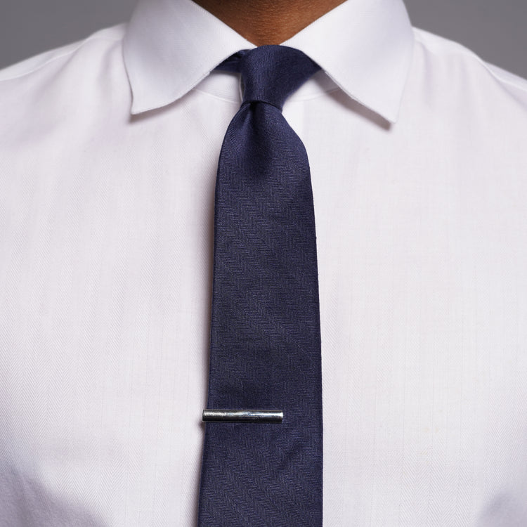 Bhldn Linen Row Navy Tie | Linen Ties | Tie Bar