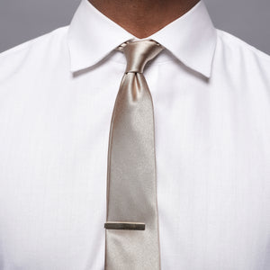 Solid Satin Light Champagne Tie alternated image 3