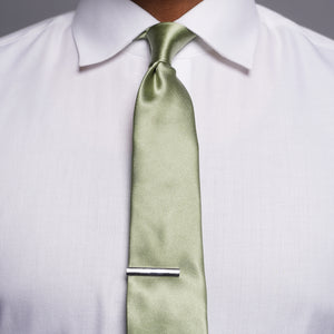 Solid Satin Sage Green Tie alternated image 3