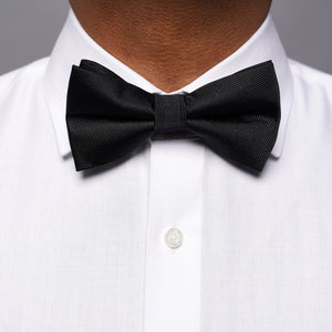 Grosgrain Solid Black Bow Tie alternated image 2