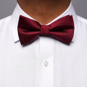 Grosgrain Solid Burgundy Bow Tie alternated image 1