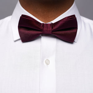 Herringbone Vow Burgundy Bow Tie alternated image 1