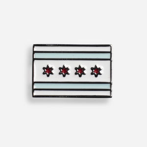 Chicago Flag Silver Lapel Pin featured image