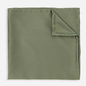 Solid Twill Olive Pocket Square