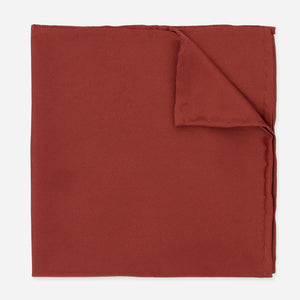 Solid Twill Terracotta Pocket Square