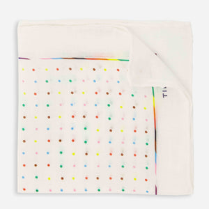 Pride Progress Dots White Pocket Square featured image