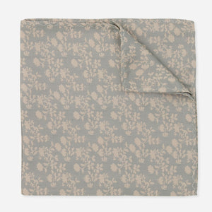 Entwined Floral Pale Aqua Pocket Square featured image