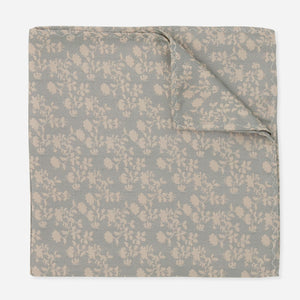 Entwined Floral Pale Aqua Pocket Square