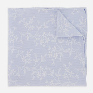 Mesh Floral Light Blue Pocket Square