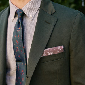 Mesh Floral Rust Pocket Square alternated image 3