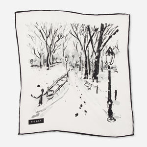 Holiday Snow Day White Pocket Square featured image