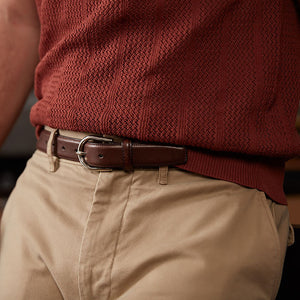 Classic Leather Chocolate Brown Belt alternated image 2