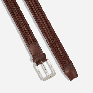 Braided Leather Brown Belt alternated image 1