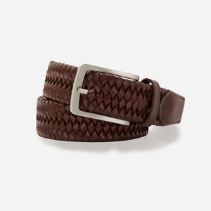 Braided Leather Brown Belt