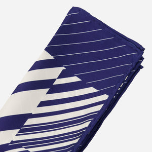 Static Stripes Navy Pocket Square alternated image 1