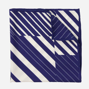 Static Stripes Navy Pocket Square featured image