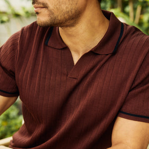 Ribbed Sweater Burgundy Polo alternated image 3