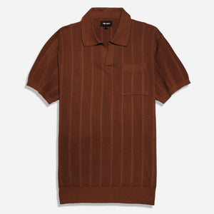 Textured Rib Copper Polo