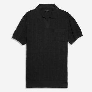 Textured Rib Charcoal Heather Polo