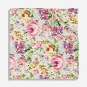 Dreamy Blooms White Pocket Square