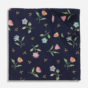 Royal Threads Floral Navy Pocket Square featured image