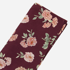 Scented Floral Burgundy Pocket Square alternated image 1