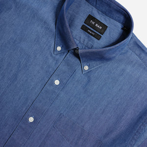 Chambray Medium Wash Dress Shirt alternated image 2