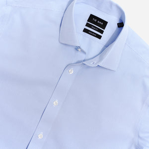 Pinpoint Micro Gingham Light Blue Non-Iron Dress Shirt alternated image 2