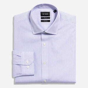 Pinpoint Box Check Blue Non-Iron Dress Shirt featured image