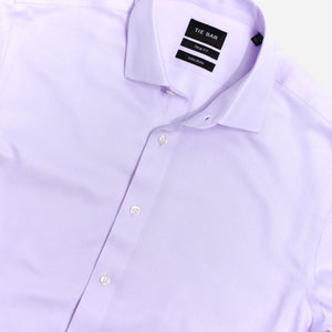 Herringbone Solid Lavender Non-Iron Dress Shirt alternated image 2